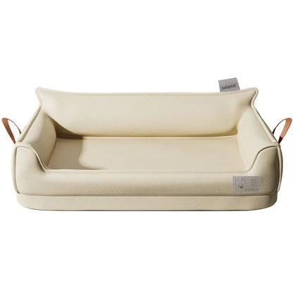 Large Dog Bed Leather Soft Plush Donut Snuggly Warm Cozy Pet Mat for Small to Extra Extra Large Dogs Rectangle Shape