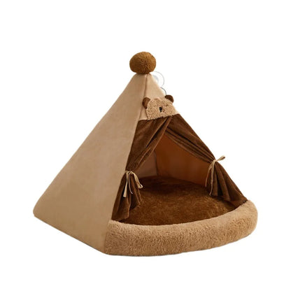 All Season Semi Enclosed Cat Dog Pet House Warm Winter Tent Shelter Wholesale Cat House Cat Accessories Cat's Nest Keeps Warm
