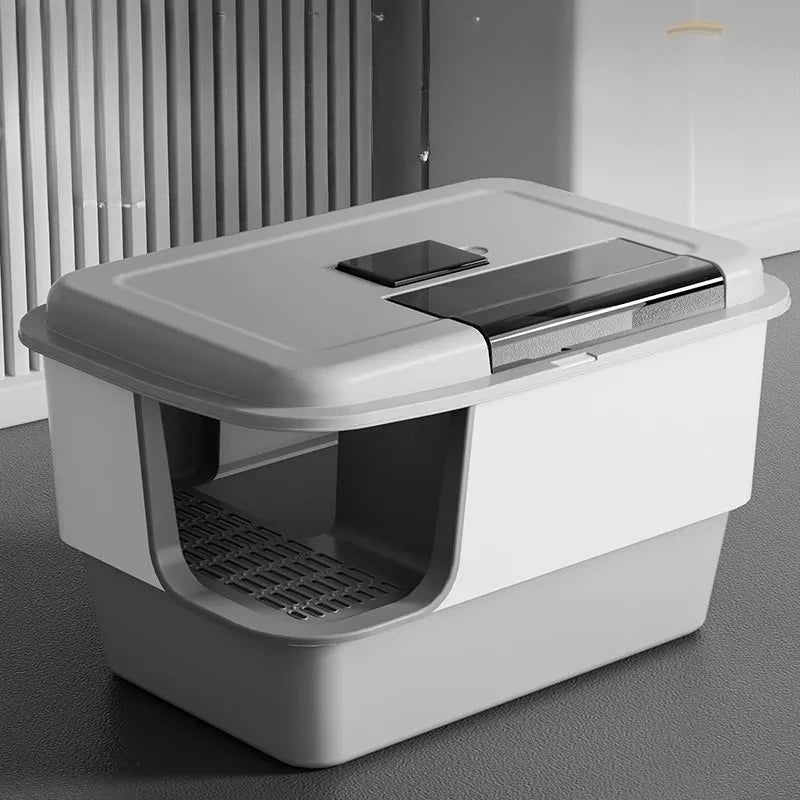 Cat Litter Box Self Cleaning Extra Large Closed Odor Control Anti Splash Corridor Style Covered Cat Toilet  Arenero Autolimpieza