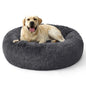 SupportMax™ Calming Dog Beds Large Sized Dog - 36in Donut Washable Large Pet Bed, Anti-Slip ＆Removable Cover, 420GSM Round Anti