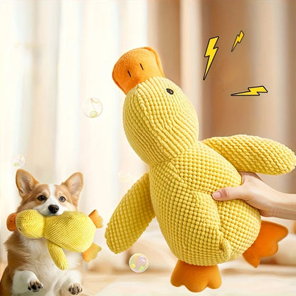 Plush Squeaky Duck Dog Toy-Bite-Resistant,Soft Chew Toy for Medium to Small Breeds Interactive Sound Effects,for Play & Training