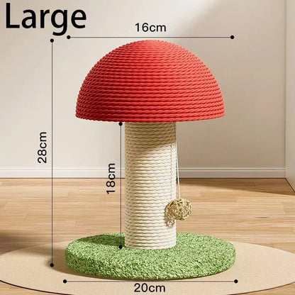 Cute Cat Scratch Board Kitten Climbing Mushroom Protecting Furniture Funny Cat Grinding Claw Toy Durable Sisal Scratching Board