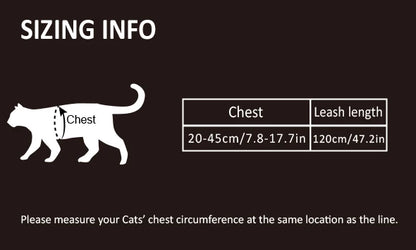 Truelove Pet Cat H-Shape Harness+Leash Set Vest-style and Puppy Chain Special Artifact to Prevent Break Free Home or Out TLH3912