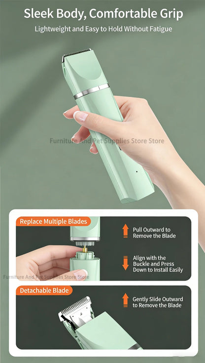 Professional 4-in-1 Electric Pet Grooming Tool Set Dog Hair Clippers USB Rechargeable Pets Haircut Trimmer Shaver Cats Supplies