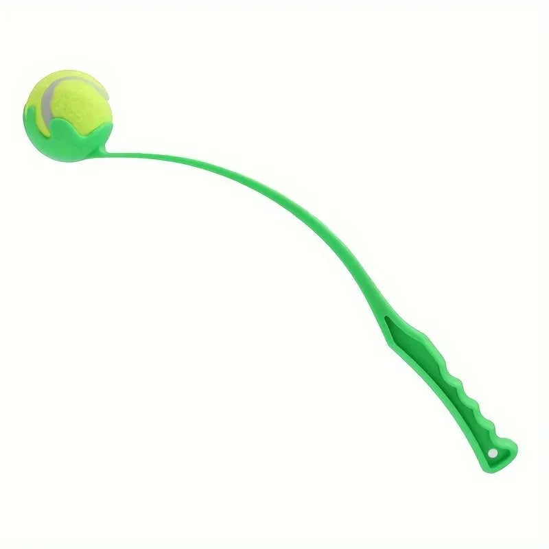 Pet Tennis Ball Launcher Set Outdoor Dog Training Toy Fetch Play Durable Ergonomic Handle Interactive Ball Picking Pet Supplies