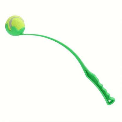 Pet Tennis Ball Launcher Set Outdoor Dog Training Toy Fetch Play Durable Ergonomic Handle Interactive Ball Picking Pet Supplies
