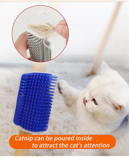 Cat Scratcher Massager Pet Hair Removal Massage Comb Kitten Wall Corner Self Cleaning Rubbing Grooming Brush Cats Accessories
