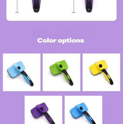 Pet Cleaning Product Essential Plastic Pet Hair Brush Needle Cat Dog Hair Cleaning Combs Hair Removers with Click Clean Button