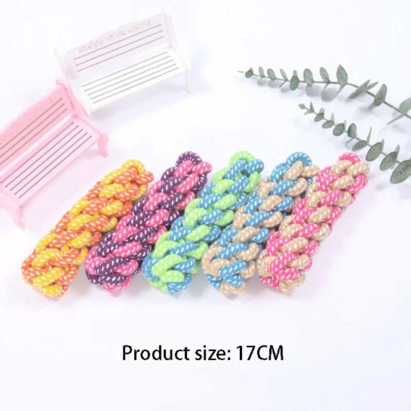 Mini Dog Toys Interactive Cotton Rope Chew Ball Toothbrush Puppy Toy for Teething Large Small Dogs Pet Accessories
