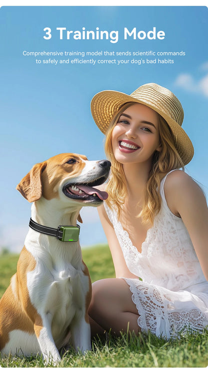 ROJECO Electric Dog Training Collar IPX7 Waterproof Dog Bark Stop Collar With Remote Control Rechargeable Anti Barking Device