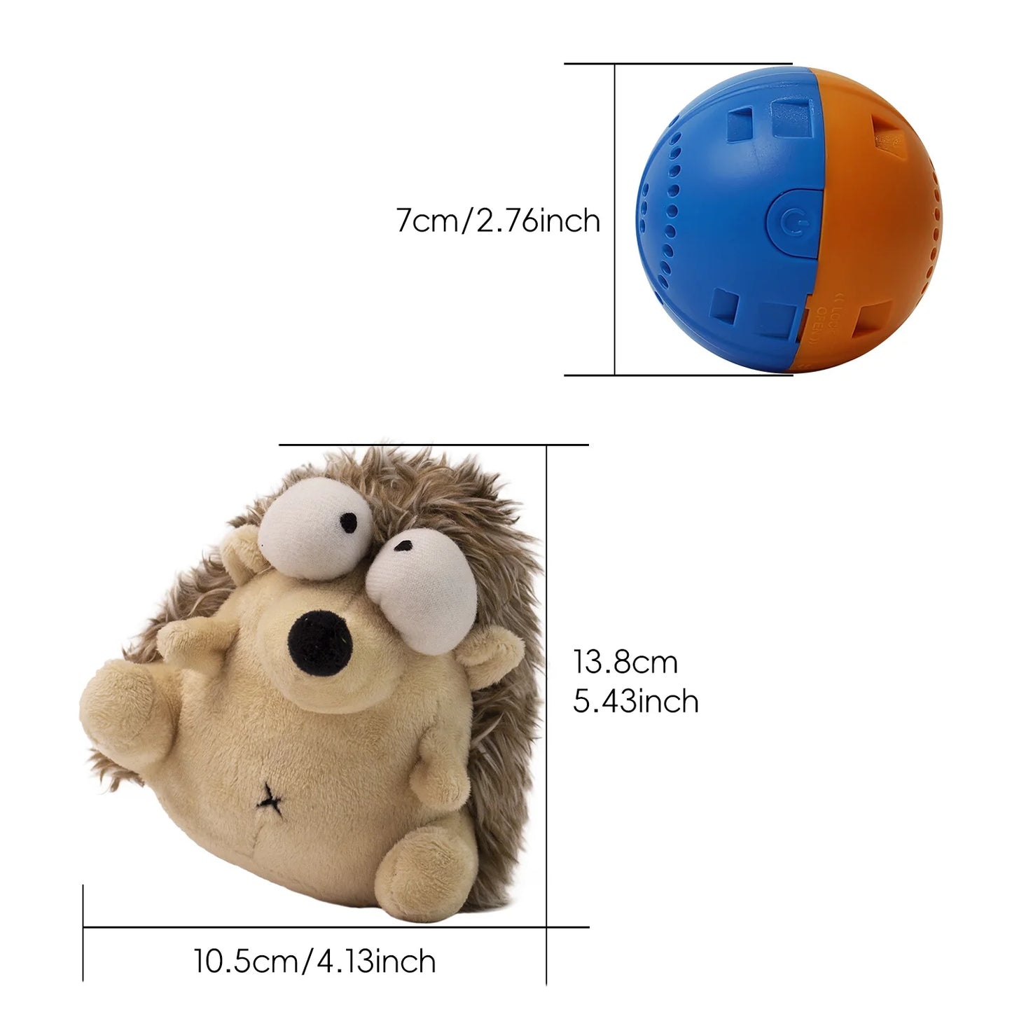 Rechargeable Interactive Dog Toy Motion Activated Vibrating Bouncing Jump Ball Bit Resistant Squeaky Wiggle Plush Toy