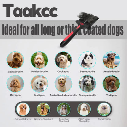 Double Sided Pet Brush Dog Cat Hair Fur Bristle Grooming Shedding Cleaning Massage Comb Styling Tool Dog Brush Comb Pet Supplies