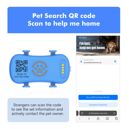 ‌4G Dog Cat GPS Tracker for Pets - Waterproof Smart Locator with App, Live Tracking & Light/Sound Search with Subscription