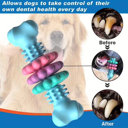 Durable TPR Dog Chew Bone for Aggressive Chewers Teeth Cleaning Toy for Small Medium Dogs Boredom Relief Training Toy Chew Extra