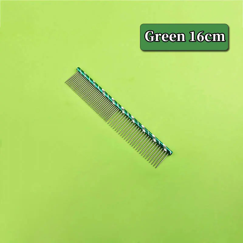6 Colored Pet Dog Comb Straight Comb Cat Cleaning Brush 16/19/20/25cm Stainless Steel Lightweight Pets Cat Grooming Combs Dogs