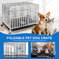 Metal Dog Cage Easy To Install Dog Crate with Four Wheels Dog Kennel Folding for High Anxiety Medium/Small Dogs