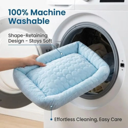 Cooling Dog Bed for Dogs Breathable Dog Cooling Mat with Self Cooling Ice Silk Fabric Washable Summer Pet Bed for Indoor Outdoo