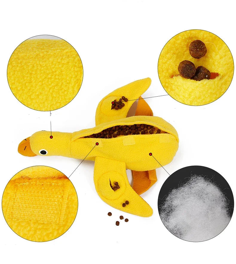 Quacky Delight Snack Dispenser - Squeak Toys for Puppy Training, Interactive Play,  Mental Stimulation - Durable, Easy-to-Clean
