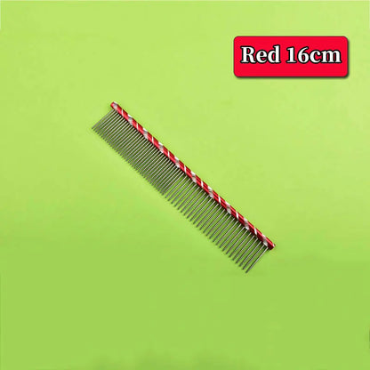 6 Colored Pet Dog Comb Straight Comb Cat Cleaning Brush 16/19/20/25cm Stainless Steel Lightweight Pets Cat Grooming Combs Dogs