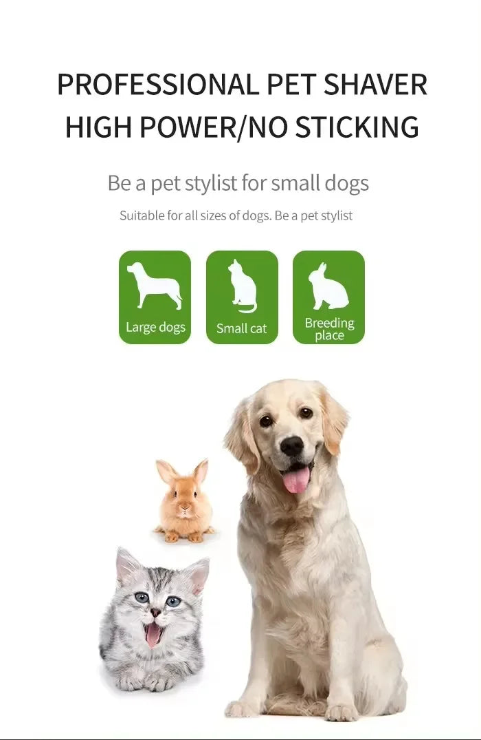 Pet Grooming Hair Clippers Rechargeable Cat Hair Trimmer for Dogs Adjustable Professional Electric Rechargeable Cat Shaver