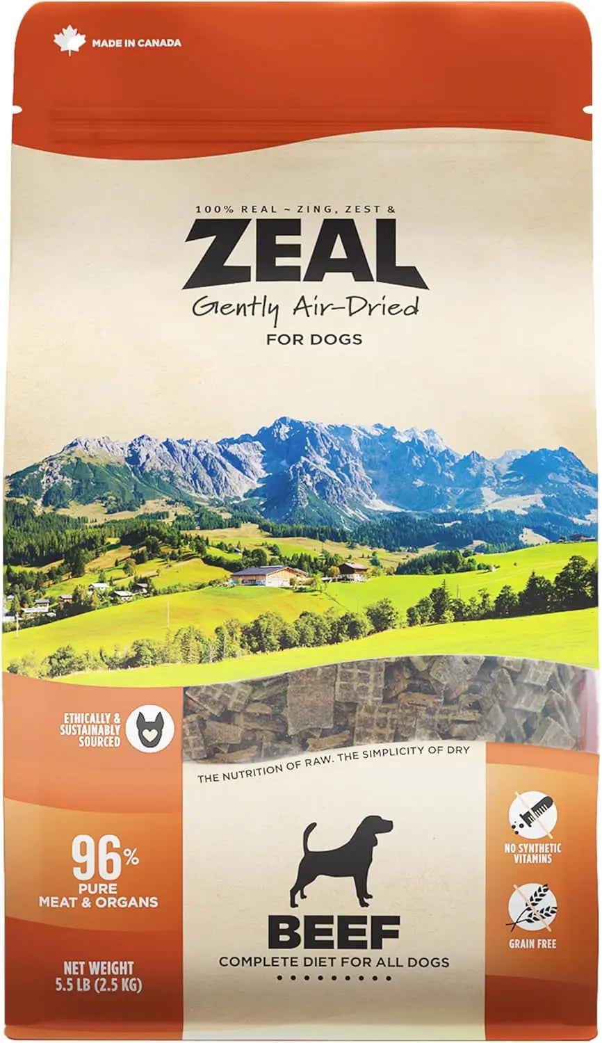 Canada Air-Dried Beef Dog Food - High Protein, Grain Free, No Fillers, Nutrient-Rich (1 lb)