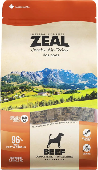 Canada Air-Dried Beef Dog Food - High Protein, Grain Free, No Fillers, Nutrient-Rich (1 lb)