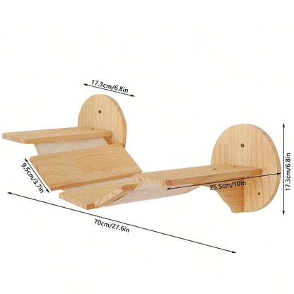 Wall Mounted Cat Scratching Hammock House Activity Tree Tower Sisal Scratcher Posts Rope Ladder Pet Furniture Indoor Cat Walkway