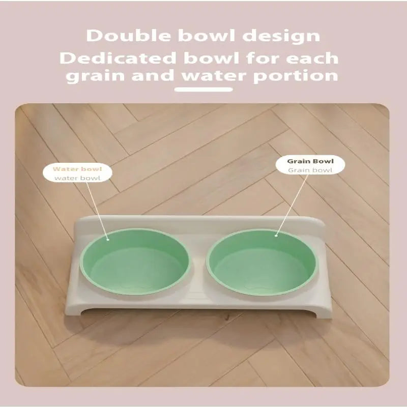 Food Feeders Pet Double Bowls Feeder Adjustable Height Cats Dogs Drinker Water Bowl Dish Elevated Feeding Supplies