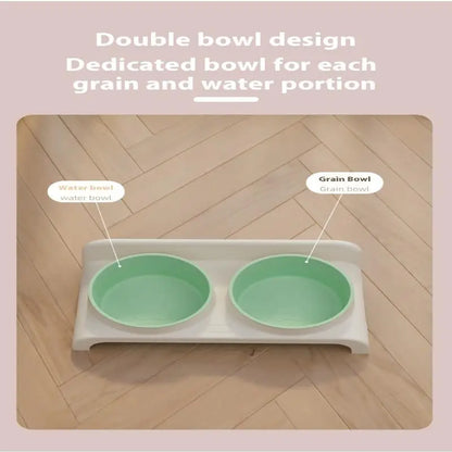 Food Feeders Pet Double Bowls Feeder Adjustable Height Cats Dogs Drinker Water Bowl Dish Elevated Feeding Supplies