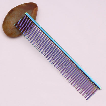 Copper Dog Grooming Combs Pet Boundary Knot Massage Tools Professional Salon Cat Hair Cleaning Crescent High Low Teeth 7817#