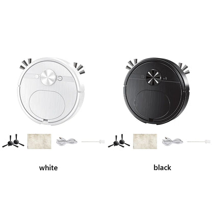 3 In 1 Smart Sweeping Robot with Brush & Mop Robot Vacuum Cleaner Rechargeable Strong Power Sweeping Machine for Home Cleaning
