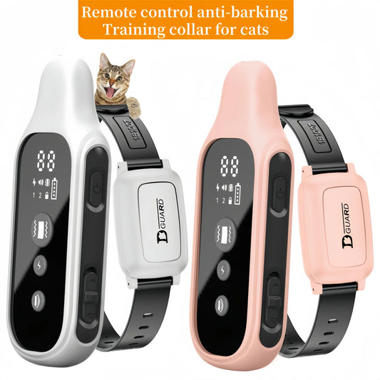 3000–3300ft Cat Training Collar – Remote Shock, Vibration & Sound Collar for Cats - Pet Suppie
