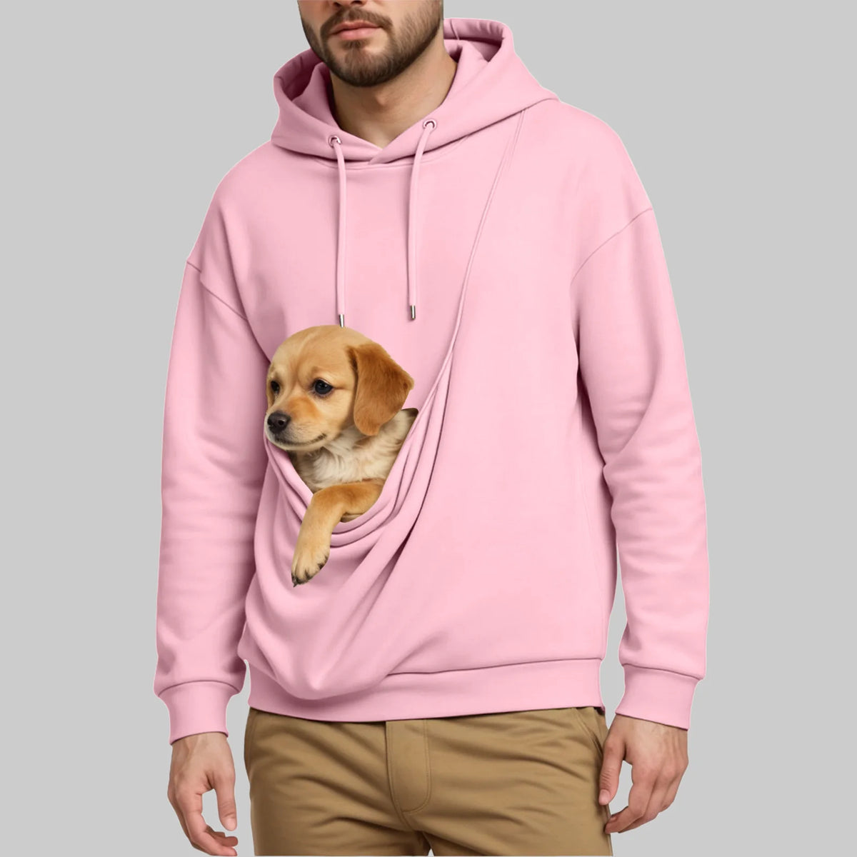 New Comfortable Sweater For Men Unisex Cat And Dog Bag Hooded Sweatshirt Pocket Pet Bag Holder Sweatshirt мужская одежда