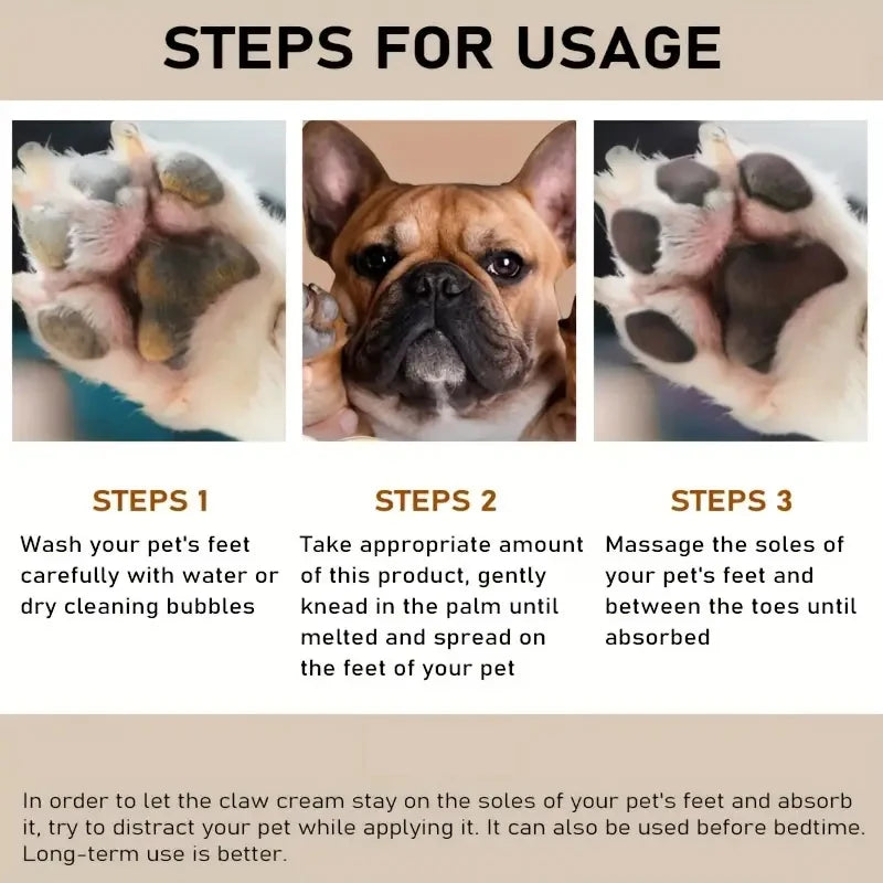45g Pet Paw Care Cream Stick, Rich in Natural Plant Ingredients, Gently Moisturizes and Quickly Relieves Dry Paws, Cares for the Health of Pet Paws
