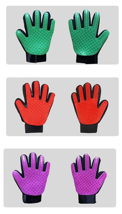 1PC Cat Hair Remove Gloves Rubber Pet Beauty Cleaning Grooming Effective Massage Dog Combs Floating Brush 6 Color