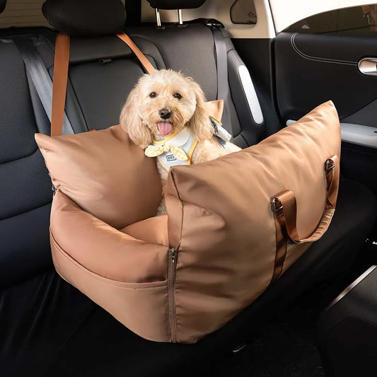 Waterproof Luxury Dog Car Seat Pet Beds Comfortable Puppy Dog Beds Soft Travel Pet Car Seat with Safety Buckle Dropshipping