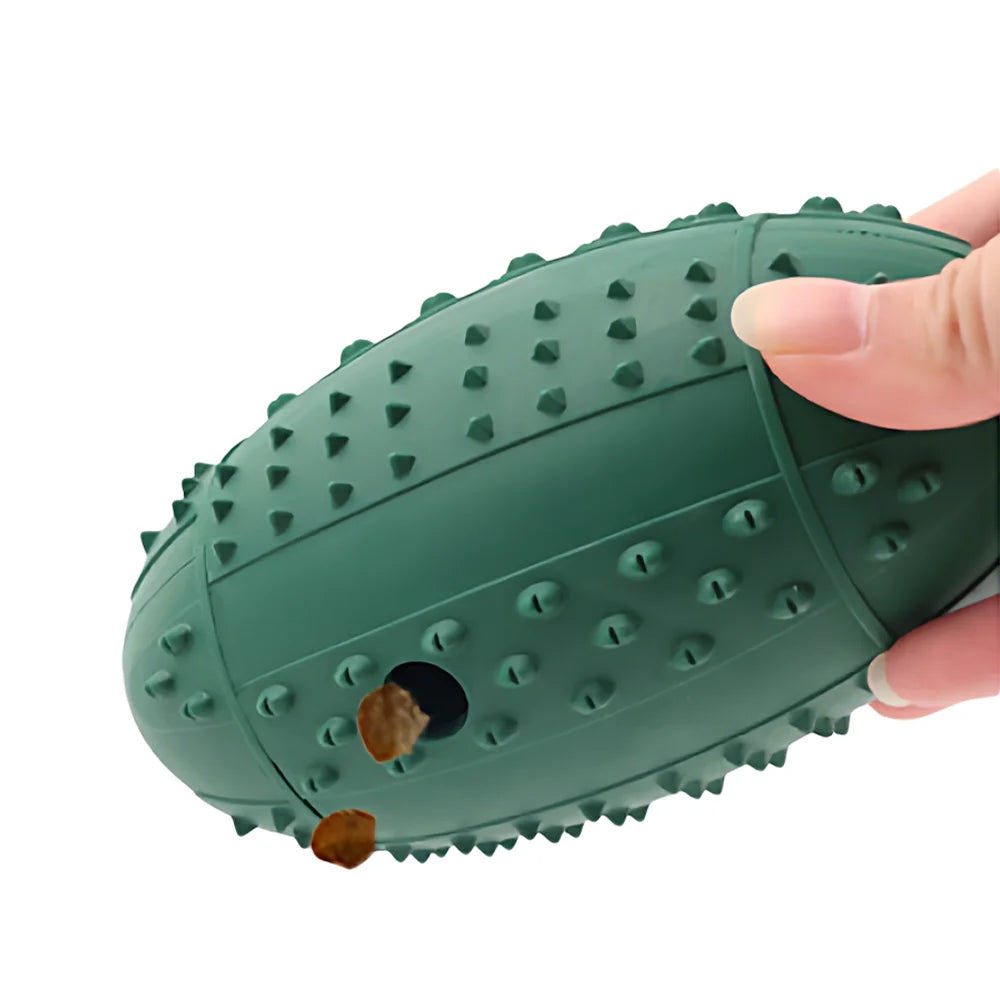 Christmas Puzzle Feeder Ball - Platinum Silicone Treat Dispenser with Bite-Proof Ridge & Natural Mint, Dishwasher Safe Dog Toy 