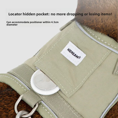 Anti-Escape Cat Vest Harness 39g, GPS Tracker Pocket, Breathable Mesh, Reflective, 130cm Leash for Walking, cat accessories