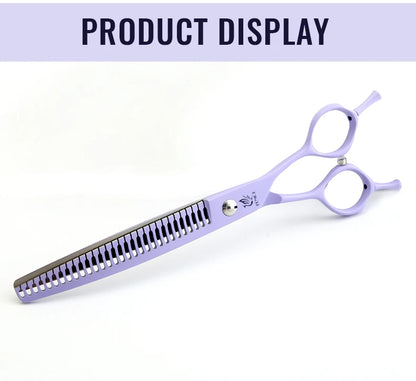 Fenice Dog Beauty Scissors Colorful 6.5/7/7.5 inch JP440C Professional Dog Grooming Scissors Curved Thinner Chunker Shears Tools