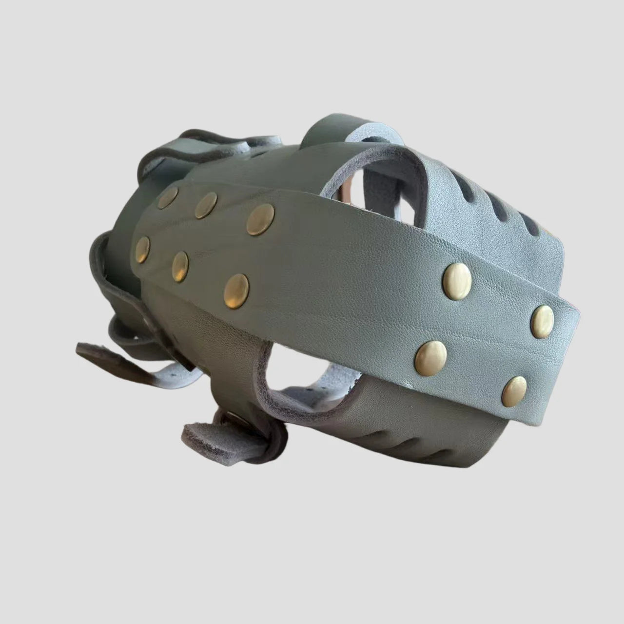 "Dog Muzzle PU Leather - Breathable Soft Anti-Bite Adjustable Mouth Cover for Medium Dogs, Comfortable Training Cage for German