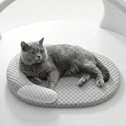 Cooling Dog Bed Summer Ice Silk Cat Mat Oval Pet Nest Breathable Heat Dissipation Cooling Pad for Small Medium Large Dogs Cats