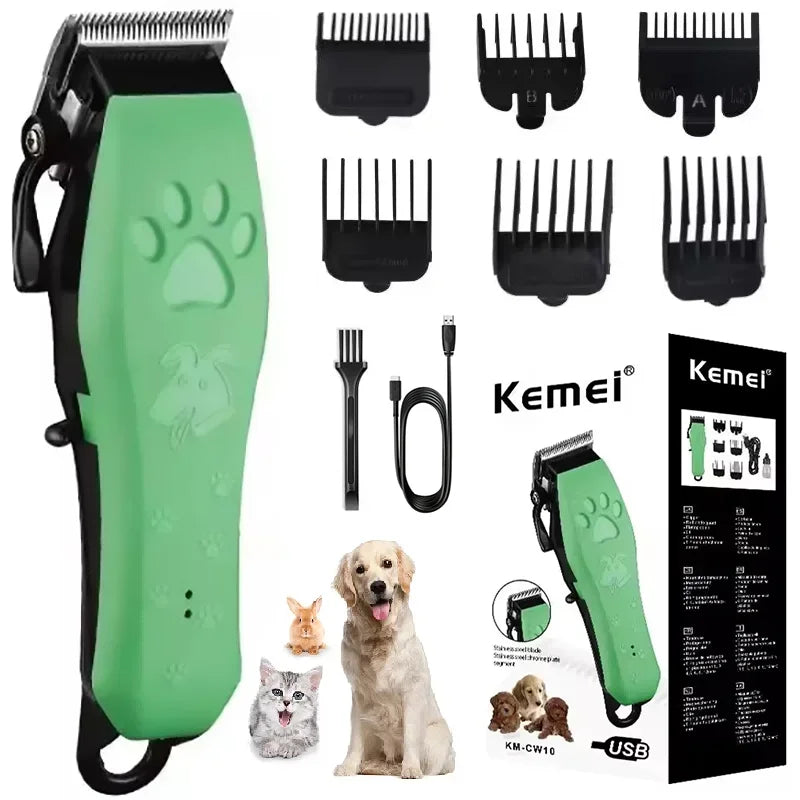 Pet Grooming Hair Clippers Rechargeable Cat Hair Trimmer for Dogs Adjustable Professional Electric Rechargeable Cat Shaver