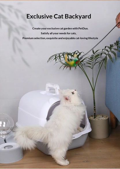 Cleaning Cat Litter Box Large Enclosed Anti Splash UV Sterilization Odor Control Pet Toilet Cat Supplies Cat Litter Catcher