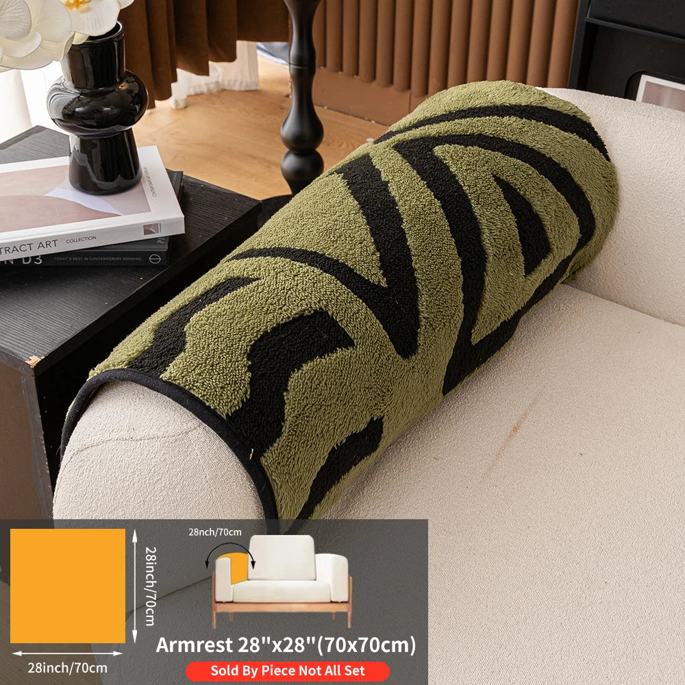 Winter Short Velvet Sofa Cushion Non-Shedding Slip-resistant Home animal feiendly Protection Cover for Living Room Furniture