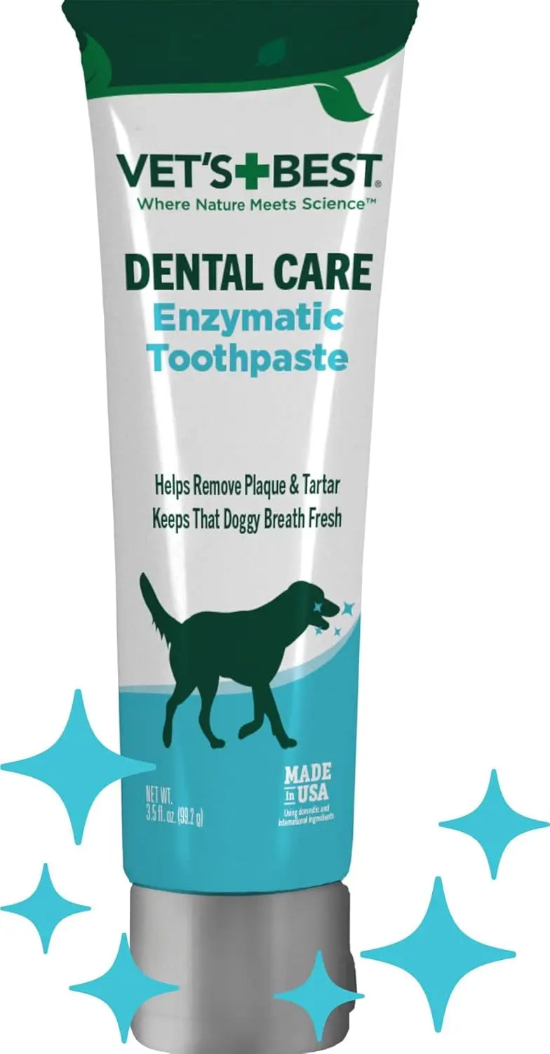 Vet’s Best Enzymatic Dog Toothpaste – Fresh Breath, Tartar & Plaque Control, 3.5 oz