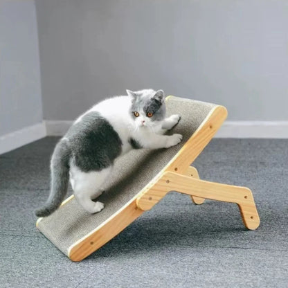 Wooden Cat Scratcher Scraper Detachable Lounge Bed 3 In 1 Scratching Post For Cats Training Grinding Claw Toys Cat Scratch Board