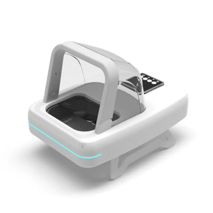 Automatic Cat Feeder with RFID Collar Sensor for 134.2kHz 15-Digit Pet Chip ID White ABS Plastic Anti-Food-Grabbing Design for