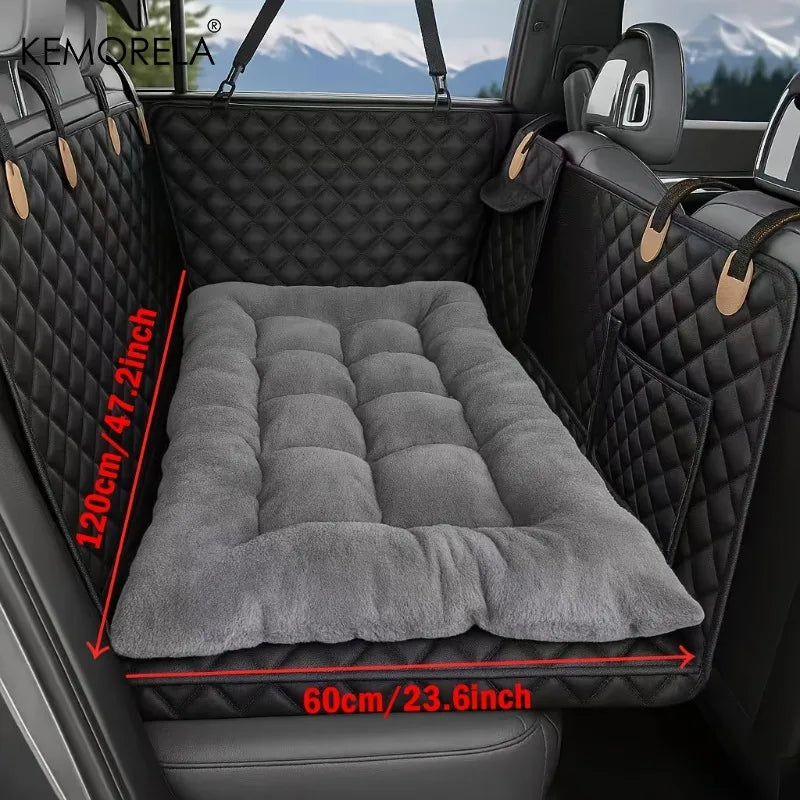 Winter Dog Car Seat Mat, Thick Warmth & Non-Slip Bottom, For SUV Sedan Truck Bed Mat for Winter & Road Trips, Machine Washable