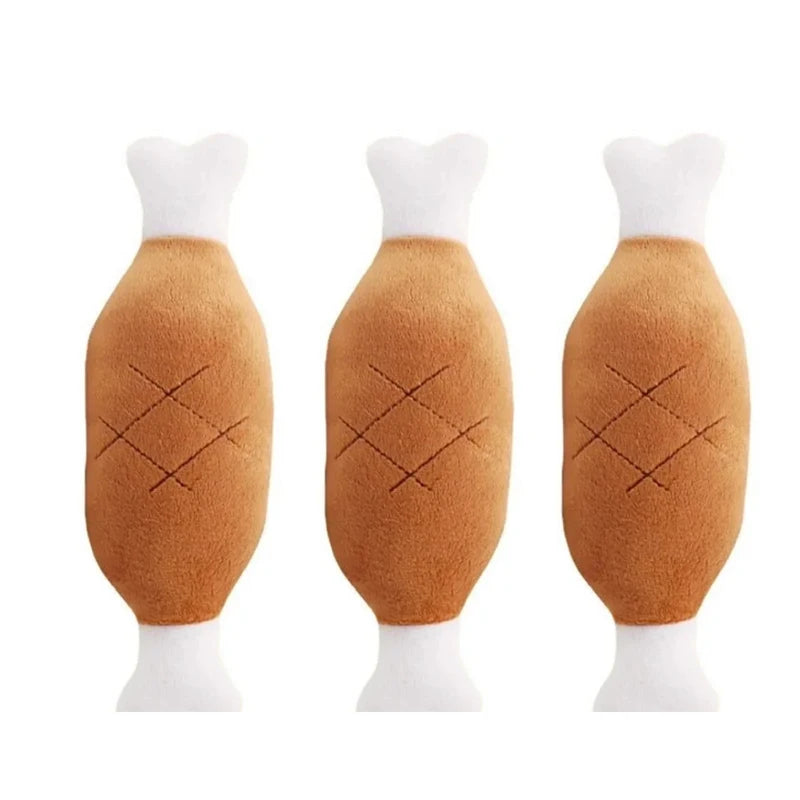 Dog Squeaky Toy Chicken Legs Bone Shape Pet Dog Plush Toy for Small Medium Large Dogs and Cats  juguetes para perros