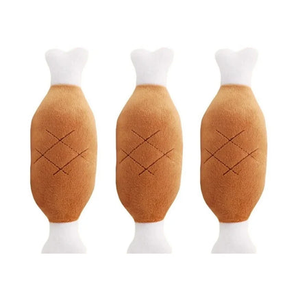 Dog Squeaky Toy Chicken Legs Bone Shape Pet Dog Plush Toy for Small Medium Large Dogs and Cats  juguetes para perros